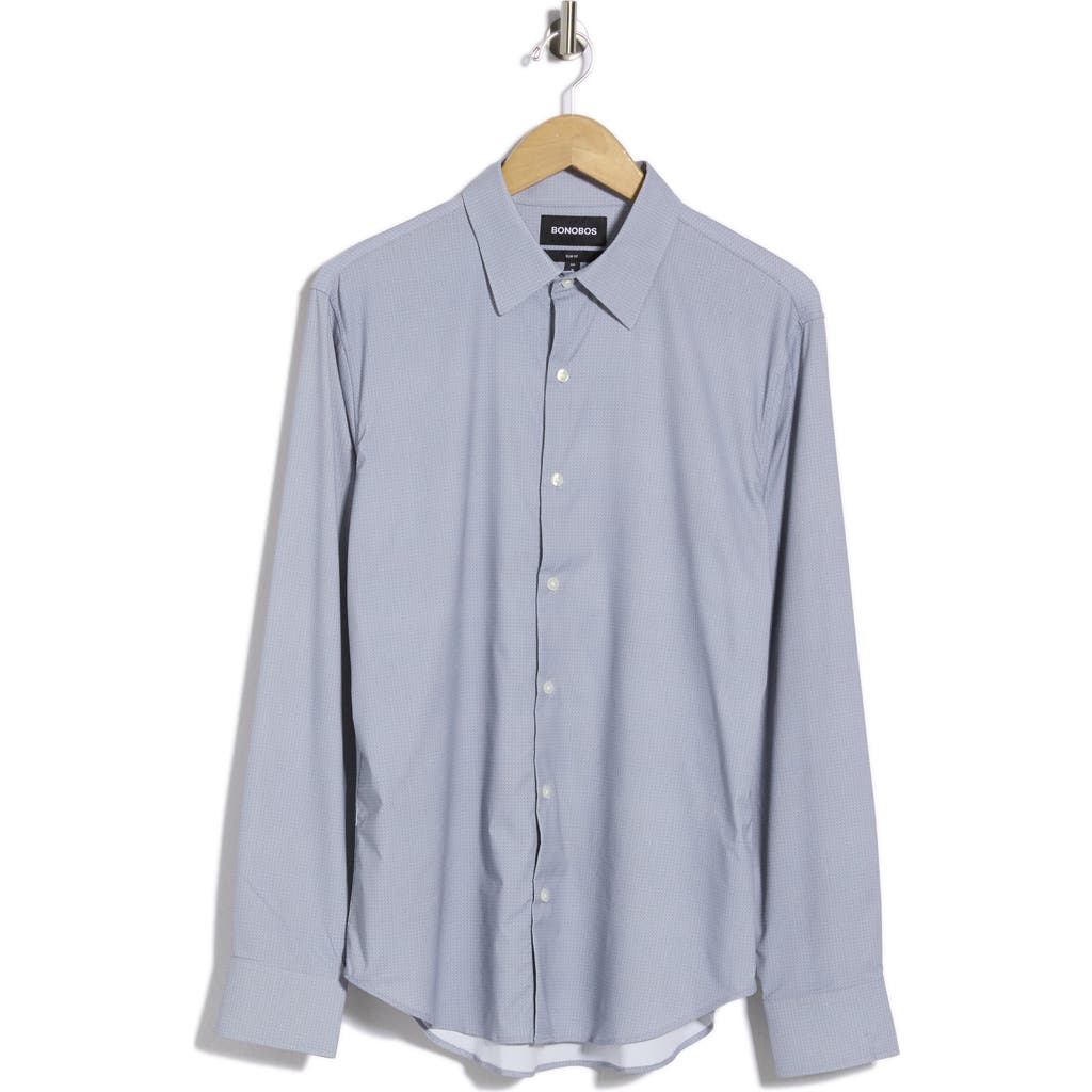 Bonobos Long Sleeve Tech Performance Shirt In Dark Navy Tres Geo