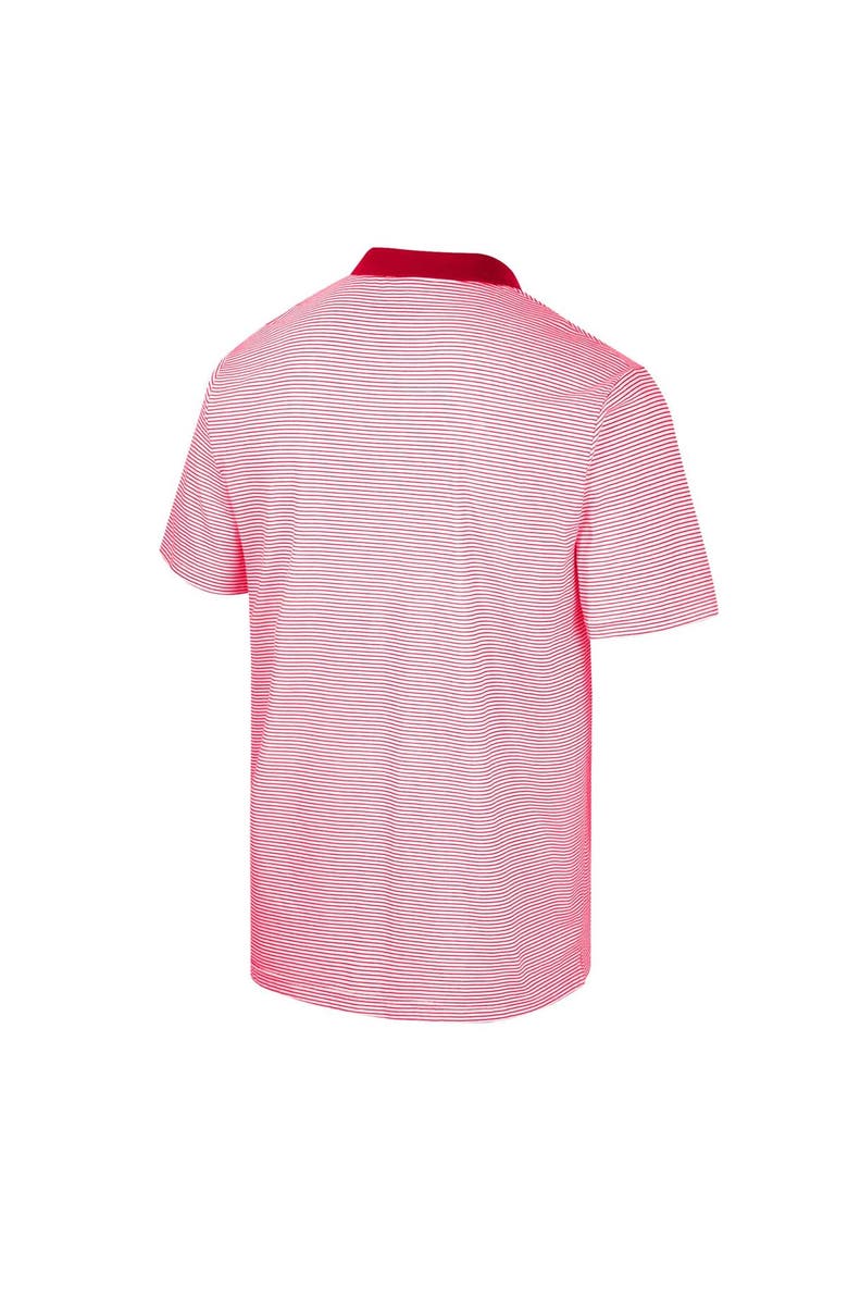 COLOSSEUM Men's Colosseum White Houston Cougars Print Stripe Polo, Alternate, color, 