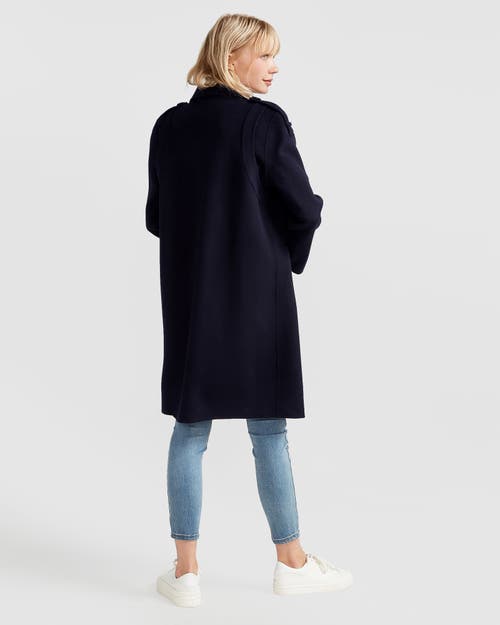 Belle & Bloom Palm City Wool Blend Coat In Navy
