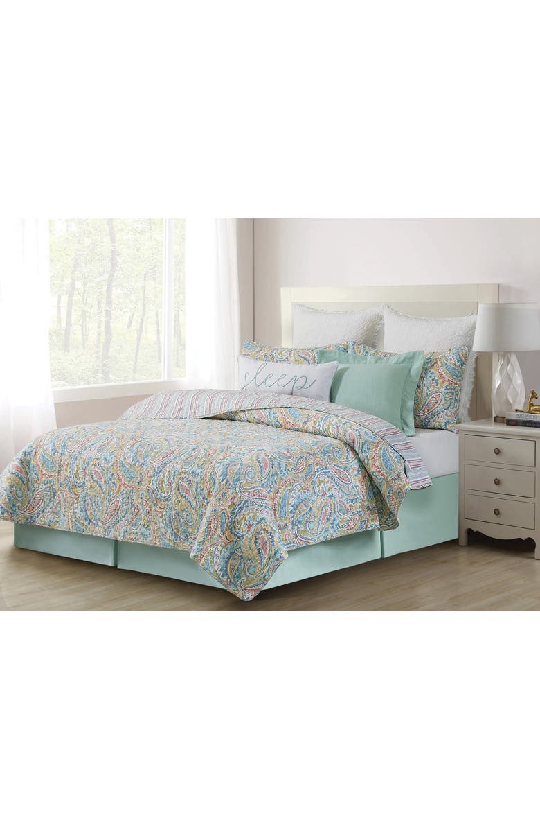 C&F Home Maisie Paisley Cotton Quilt Set  - Reversible and Machine Washable, Main, color, Pink
