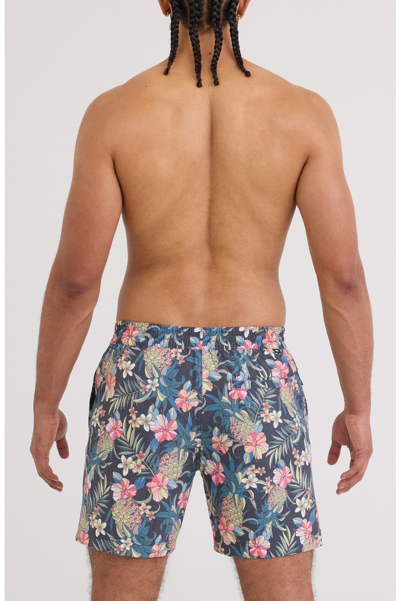 Sea to Shore 2N1 6-Inch Volley Swim Trunks, Alternate, color, PINEAPPLE FIELD