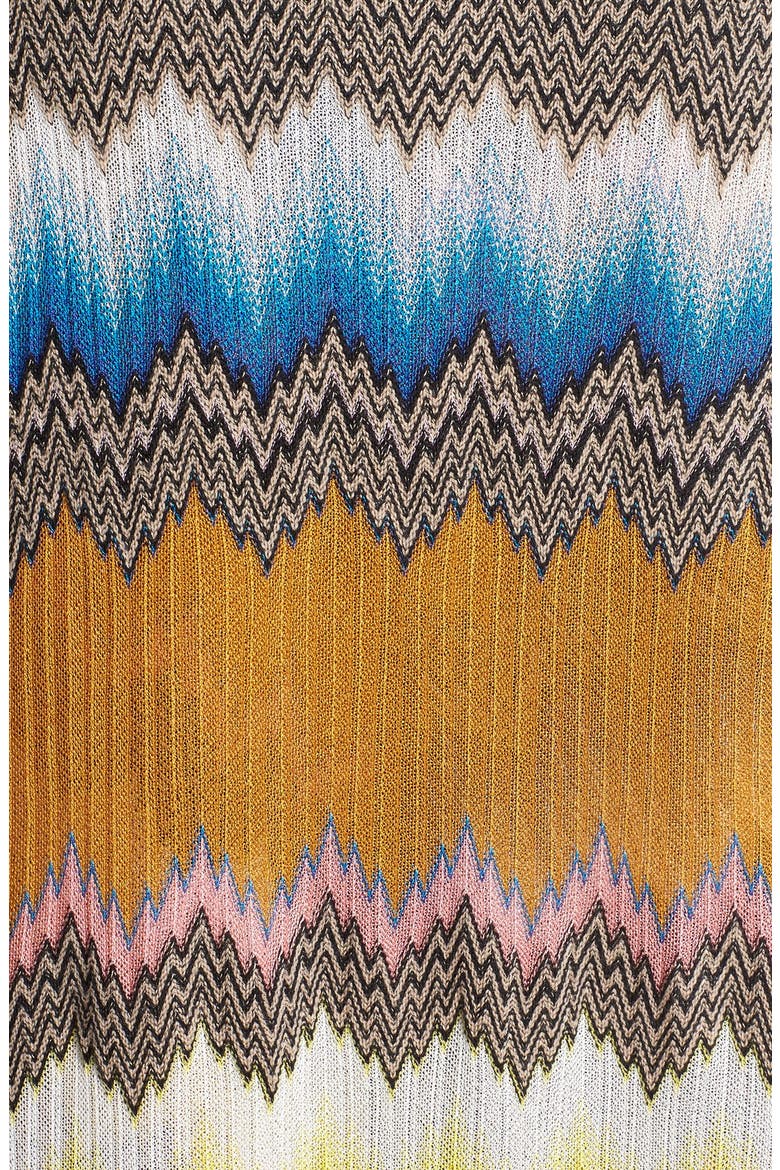 Zigzag Knit Cardigan, Alternate, color, BLACK/ BLUE/ MULTI