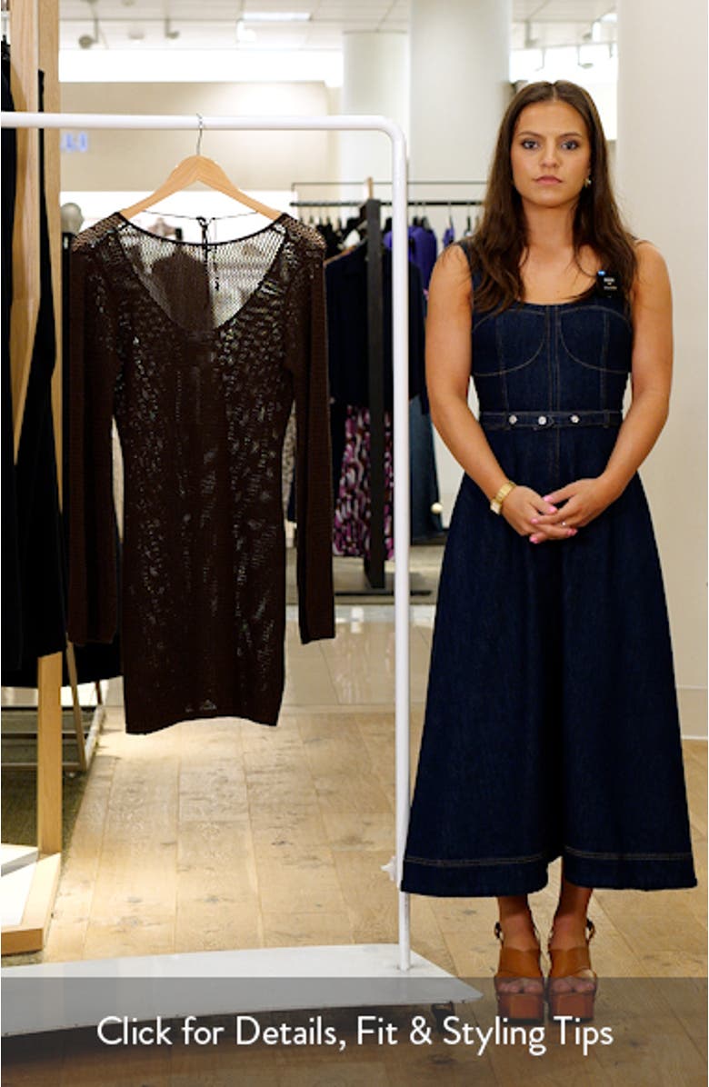 Cairo Open Stitch Long Sleeve Dress, sales video thumbnail