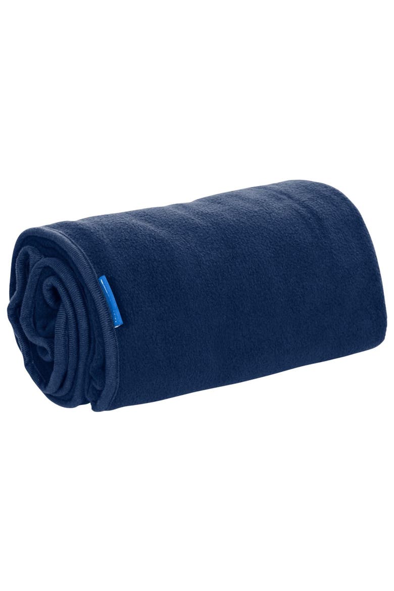 Snuggles Fleece Trail Blanket, Main, color, Navy Blue