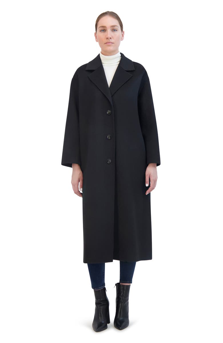 Rebecca Minkoff Double Faced Wool Refer Coat, Alternate, color, Black