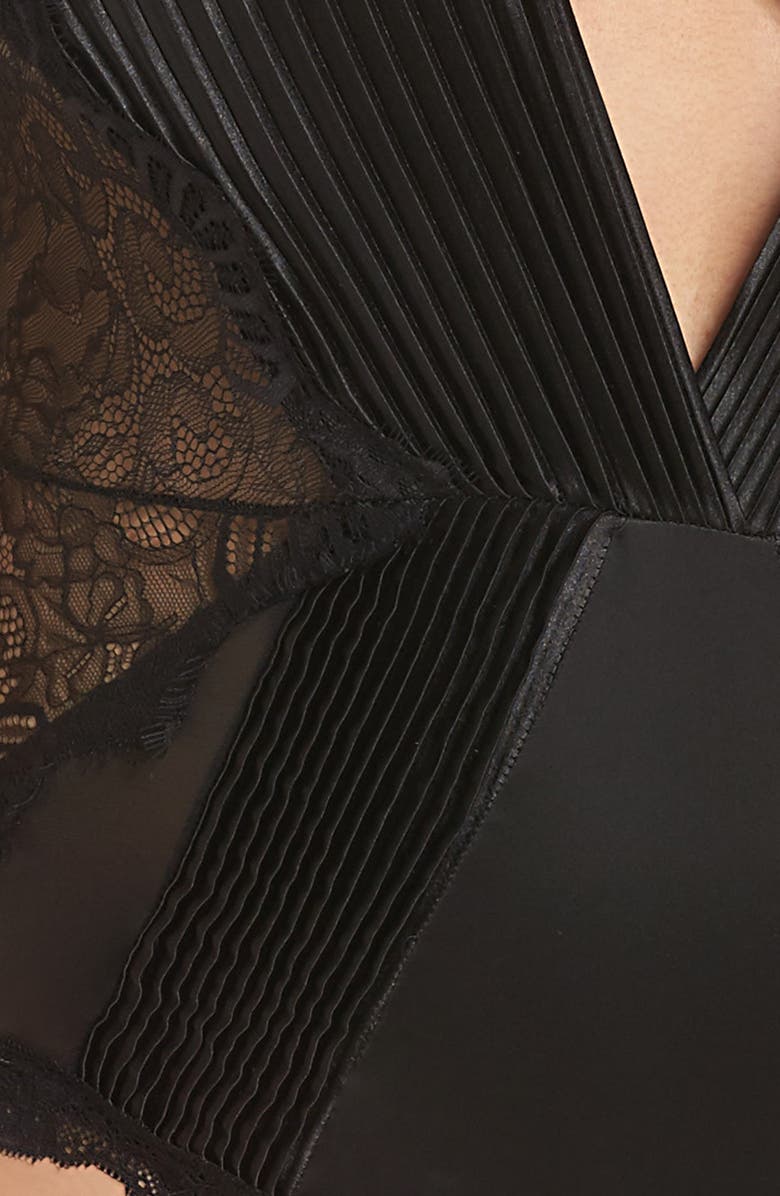 Oh La La Cheri Nicolette Plunge Lace Bodysuit, Alternate, color, 