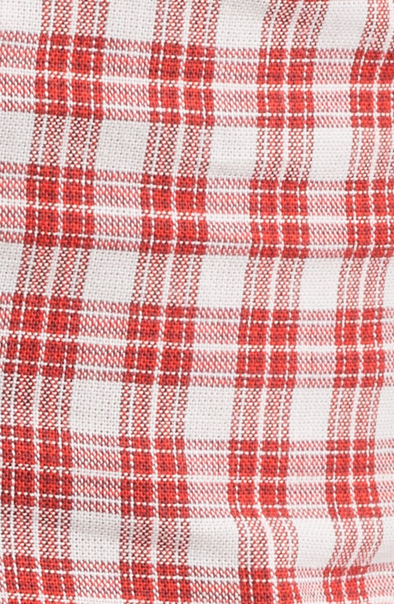 BDG Urban Outfitters Lena Rickrack Trim Check Linen Blend Camisole, Alternate, color, Red Check