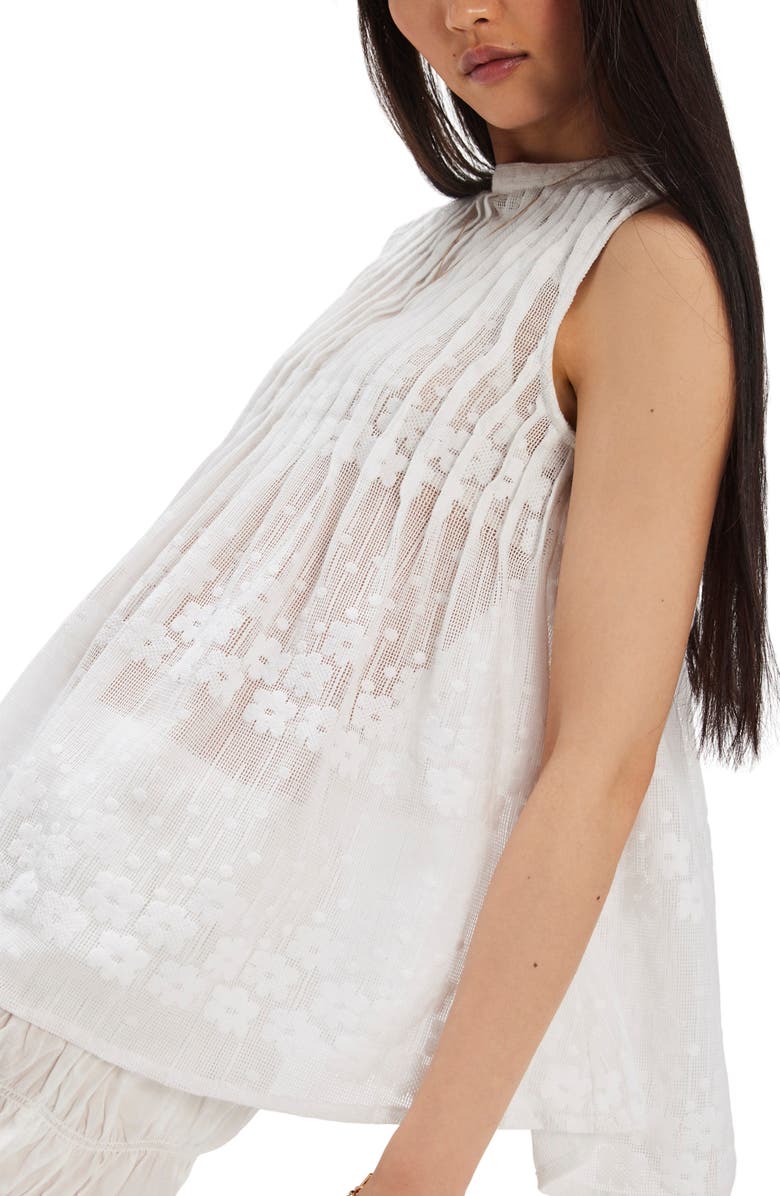 Free People Moon Magic Mesh Tunic Top, Alternate, color, Clean Ivory