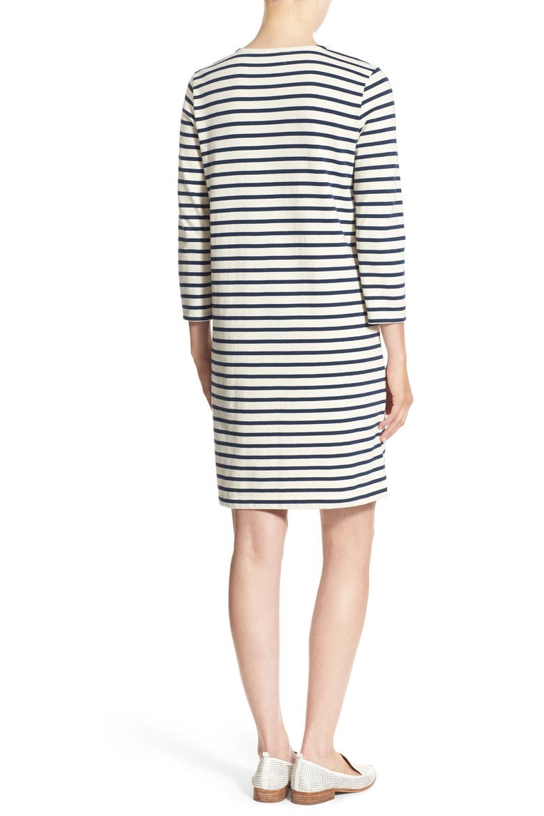 Stripe Raglan Shirtdress, Alternate, color, BENGALI INDIGO