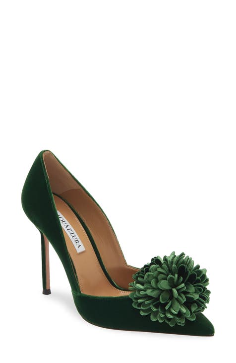 Green stiletto shoes hotsell