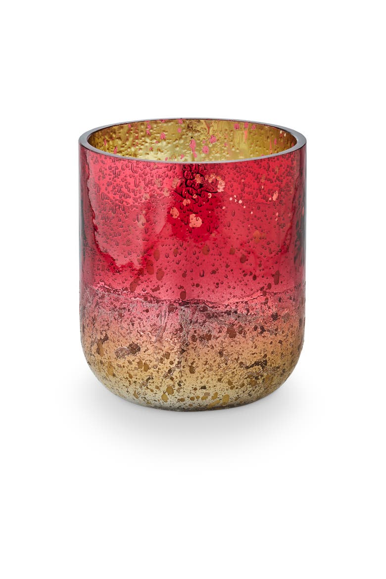 Beautifully Done Seasonal Cranberry Currant Small Radiant Glass Candle, Main, color, Red