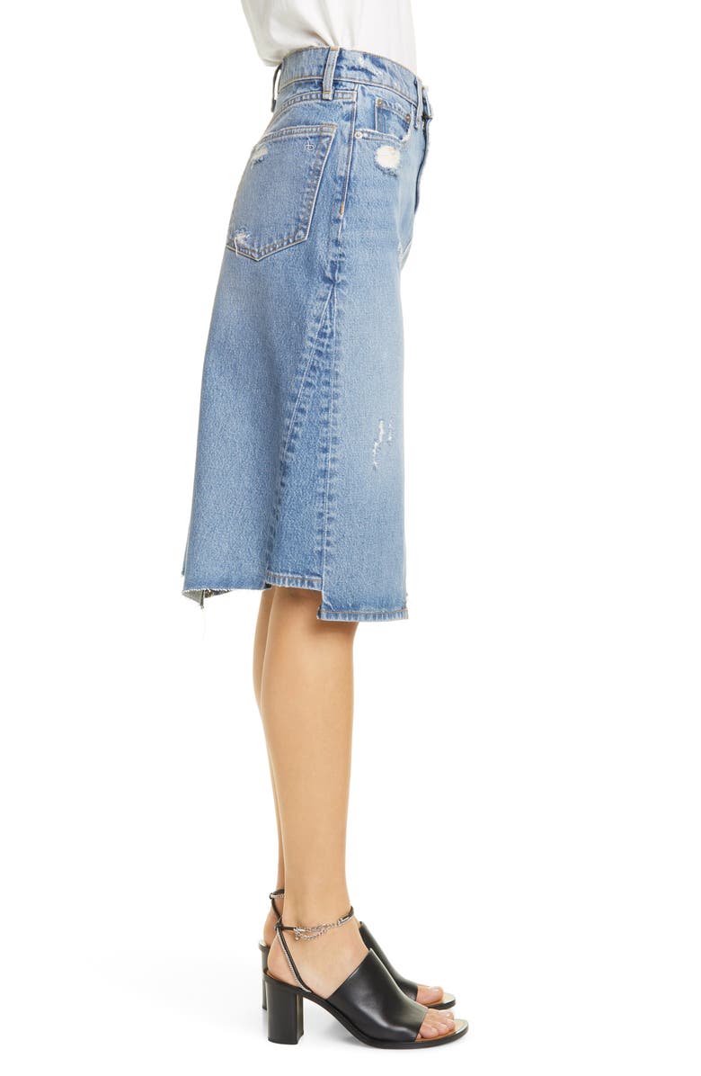 rag & bone Denim Skirt, Alternate, color,