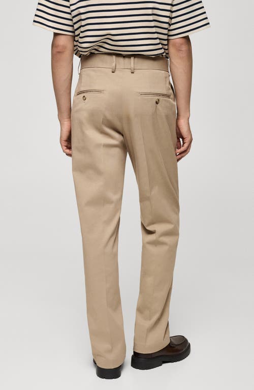 Mango Men's Slim Fit Chino Trousers In Medium Brown