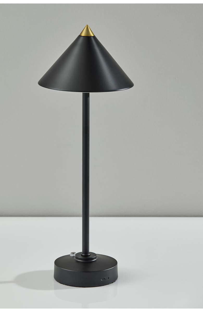 ADESSO LIGHTING Ritchie LED Cordless Lamp, Alternate, color, Black