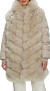 GORSKI Genuine Shearling Diagonal Stroller with Cashmere Back And Sleeves