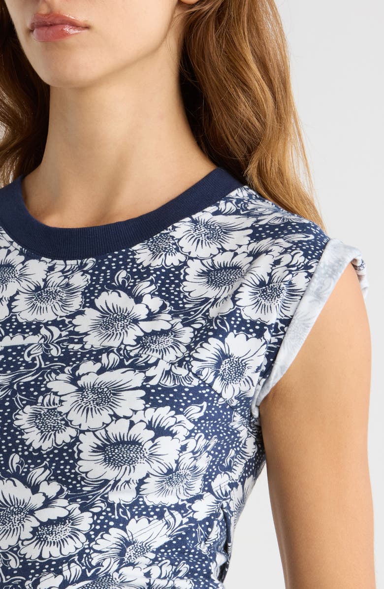 Free People Hot Shot Floral Crossover Stretch Cotton Top & Joggers Set, Alternate, color, Field Floral