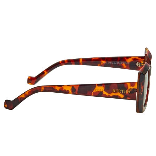 Shop Bertha Miranda Polarized Sunglasses In Tortoise/black