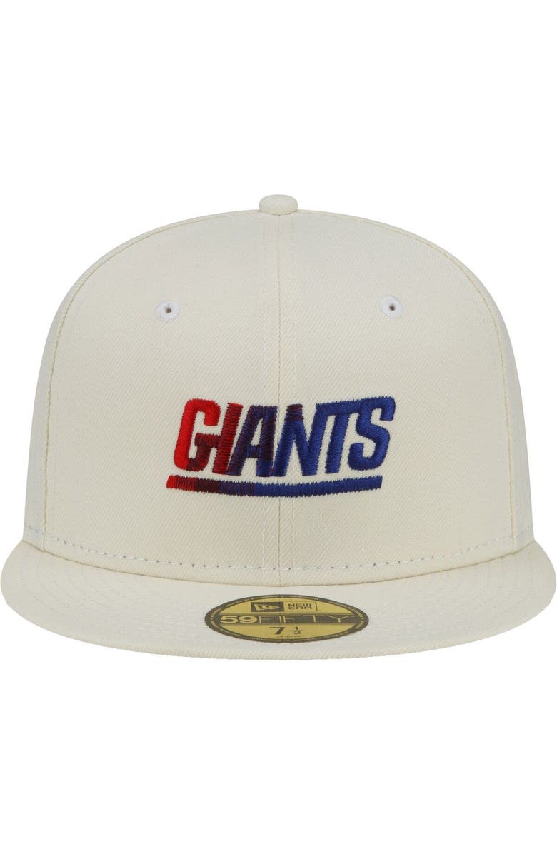 New Era Men's New Era Cream New York Giants Chrome Color Dim 59FIFTY Fitted Hat, Alternate, color, Cream