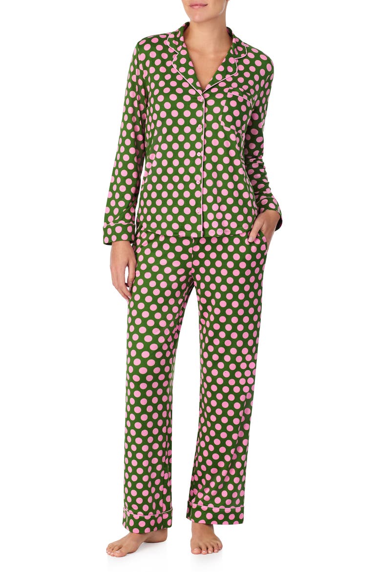 print pajamas, Main, color, GREEN DOT