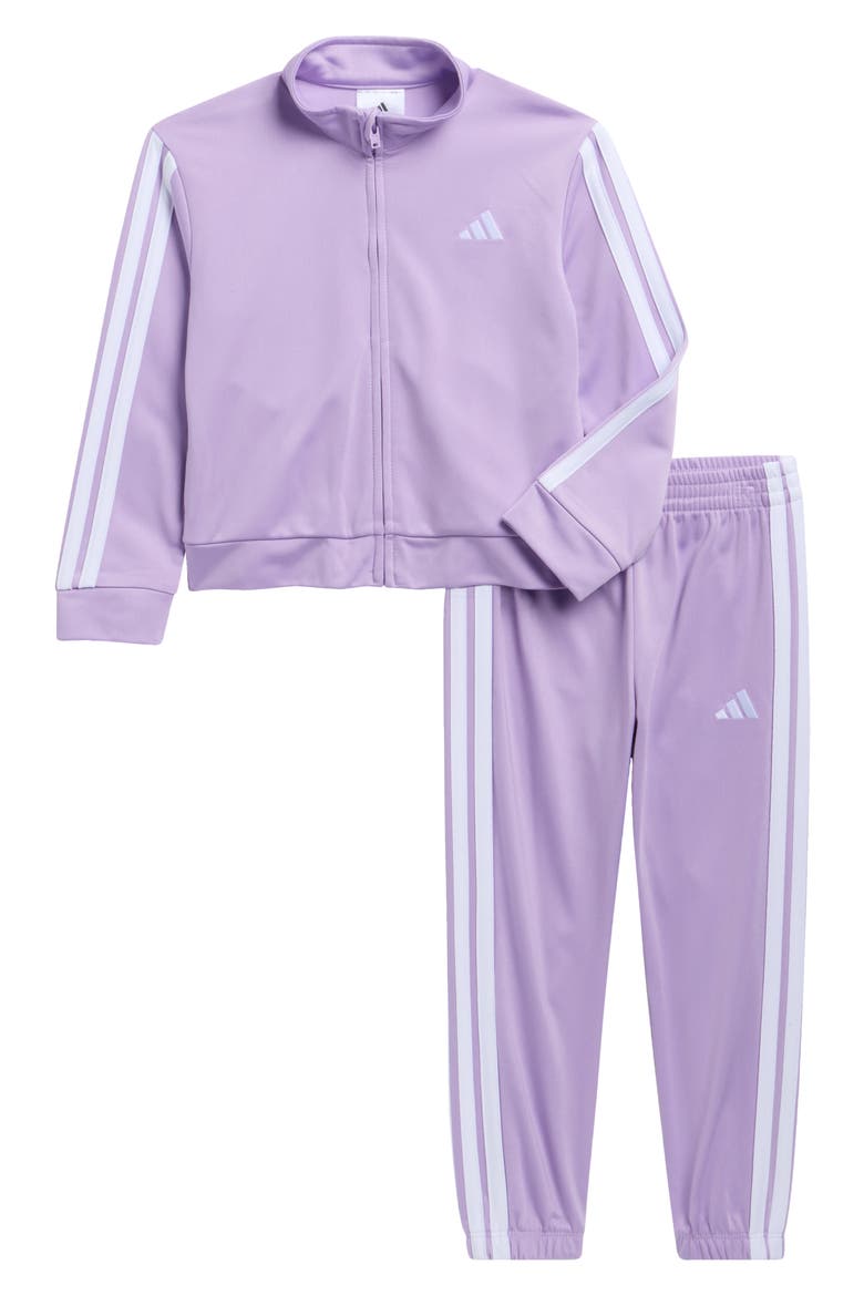 Kids' 3-Stripes Tricot Track Jacket & Joggers Set, Main, color, LIGHT PURPLE