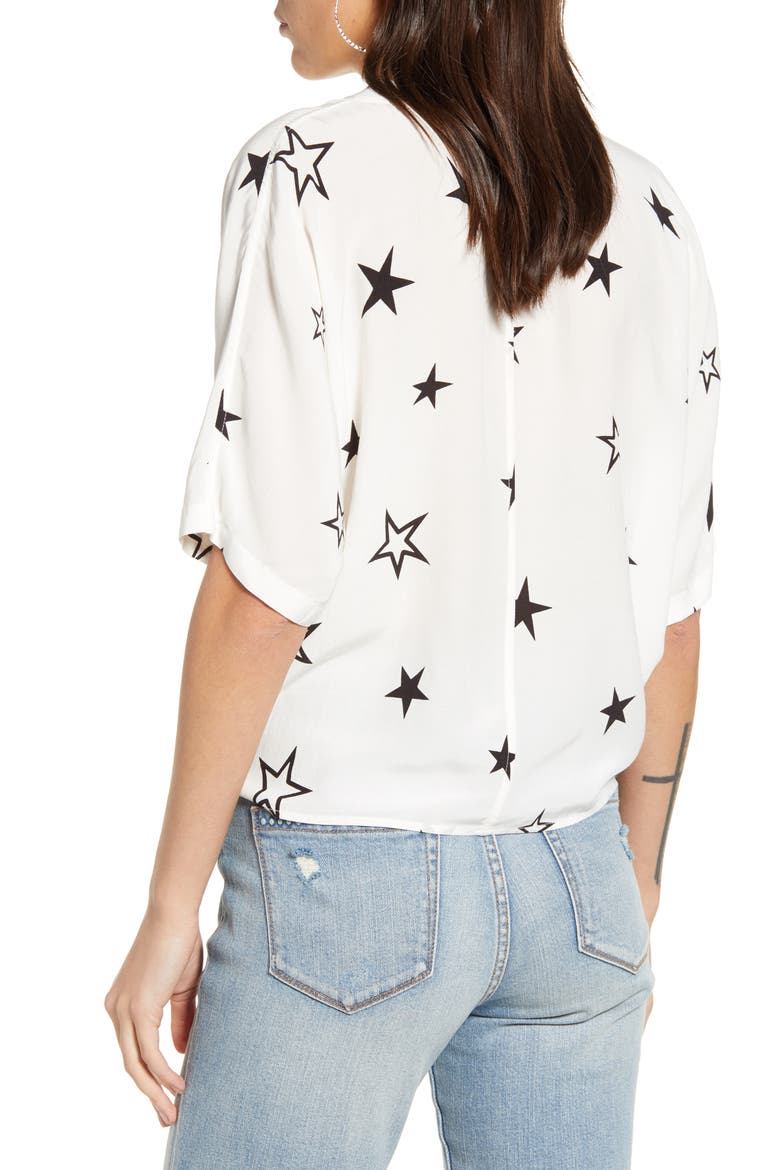 Thea Tie Hem Shirt, Alternate, color, STELLAR