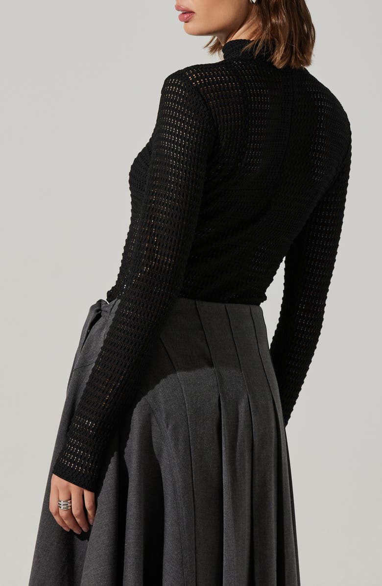 ASTR the Label Lida Mock Neck Sweater, Alternate, color, Black