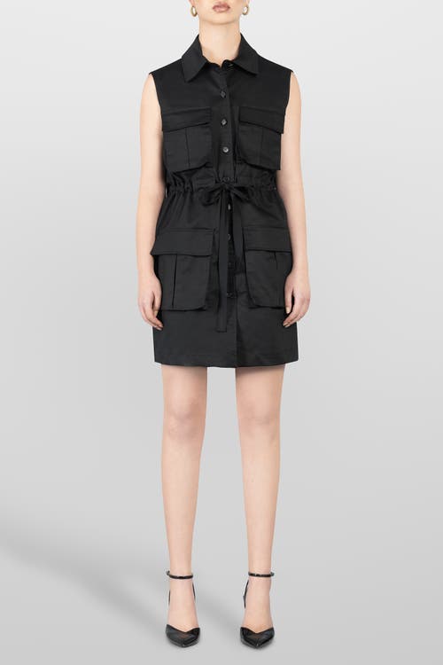 LAURA APARICIO Sahariana Cotton Dress in Black  product