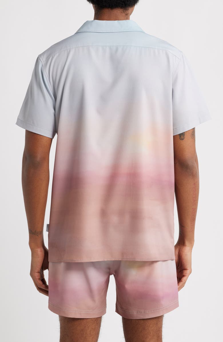 MAVRANS Sunset Weekend Short Sleeve Performance Button-Up Shirt, Alternate, color, Multi