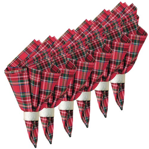 C & F Home C&f Home Red Plaid Napkin Set Of 6 In Red