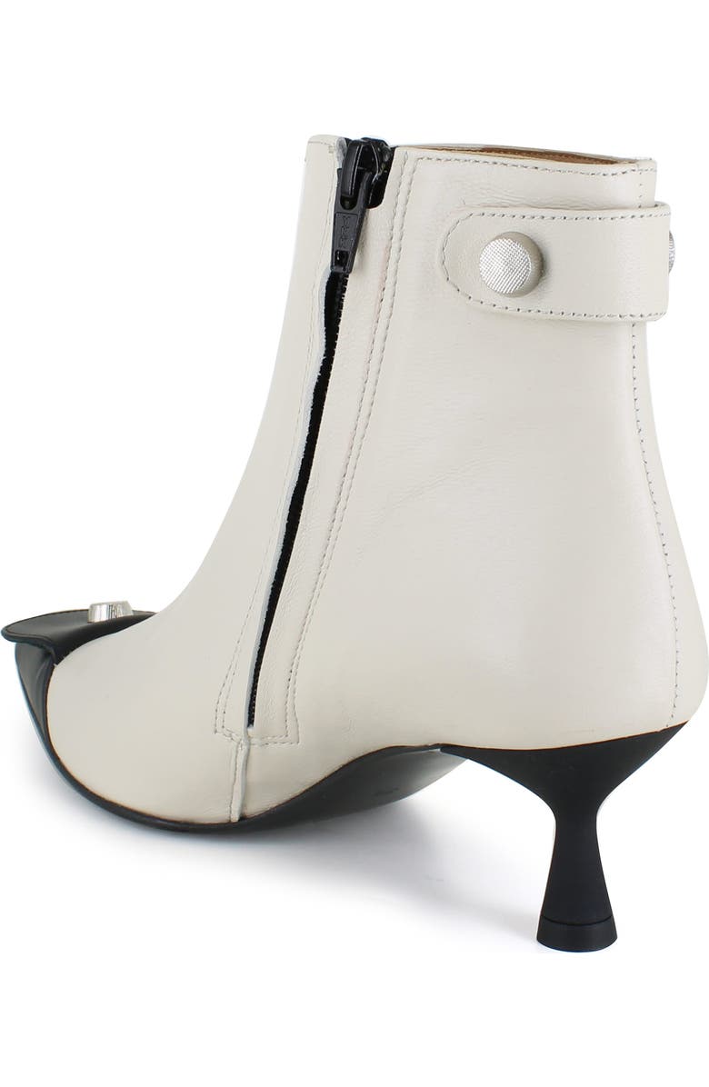 ZIGI Renathe Pointed Cap Toe Bootie, Alternate, color, Black White Leather