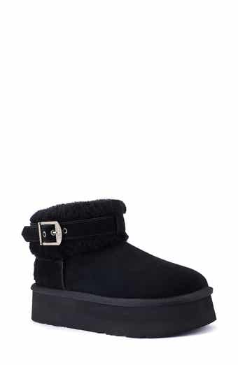 Eden Genuine Shearling Platform Bootie