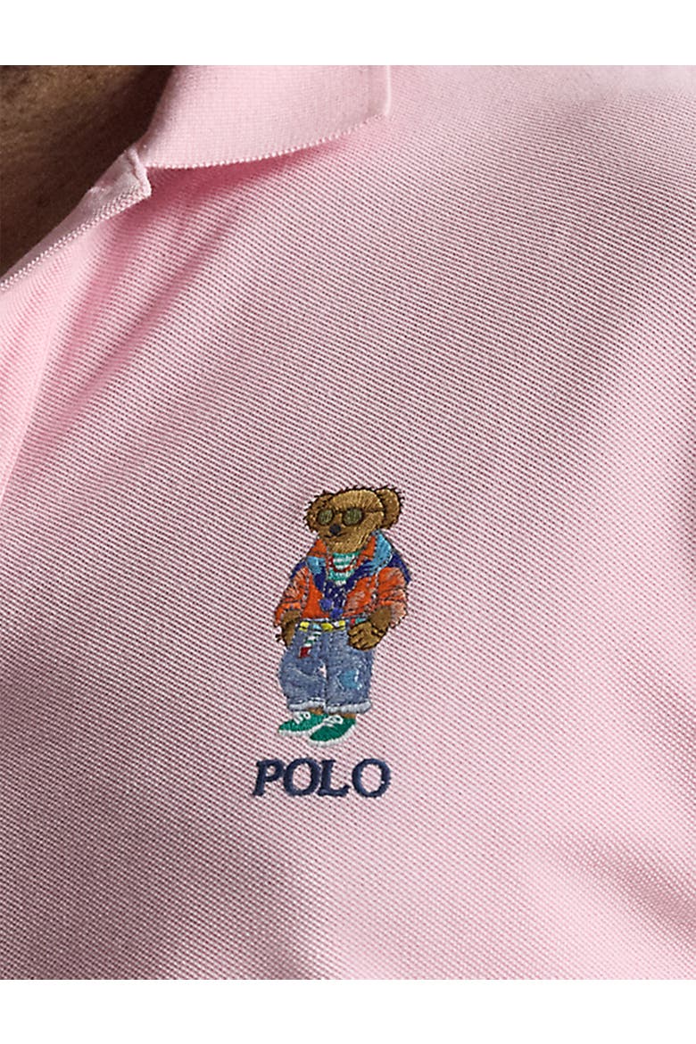 Big & Tall Summer Bear Mesh Polo Shirt, Alternate, color, GARDEN PINK