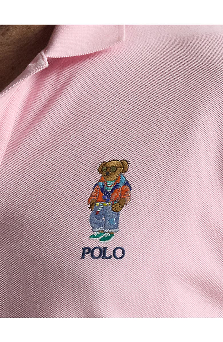Polo Ralph Lauren Big & Tall Summer Bear Mesh Polo Shirt, Alternate, color, Garden Pink