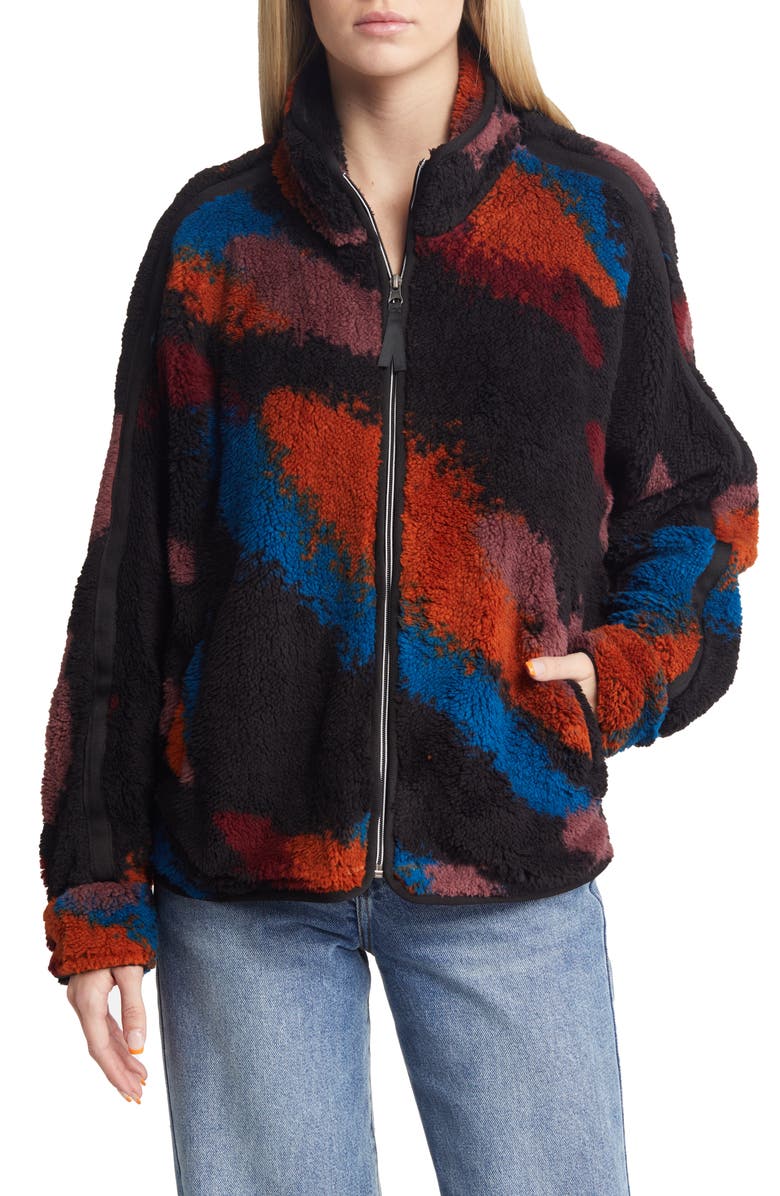 Thread & Supply Patterned High Pile Fleece Jacket, Alternate, color, 