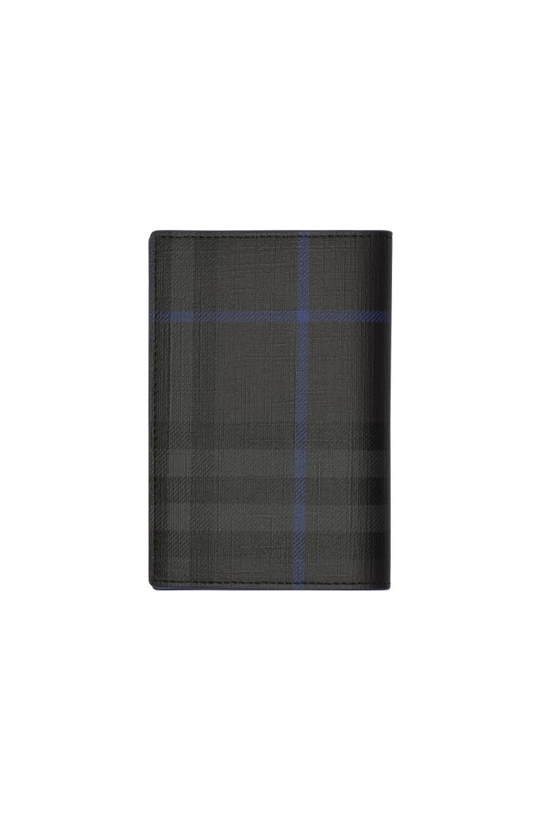 City Check Passport Holder, Alternate, color, Iron grey/Knight Blue