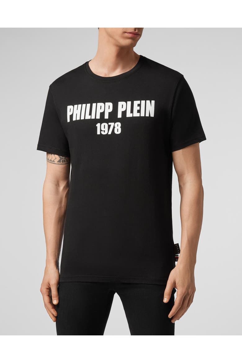 T-Shirt Round Neck Ss Men, Main, color, black