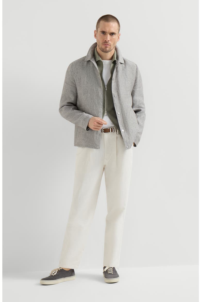 Half English Rib knit cardigan, Alternate, color, Military