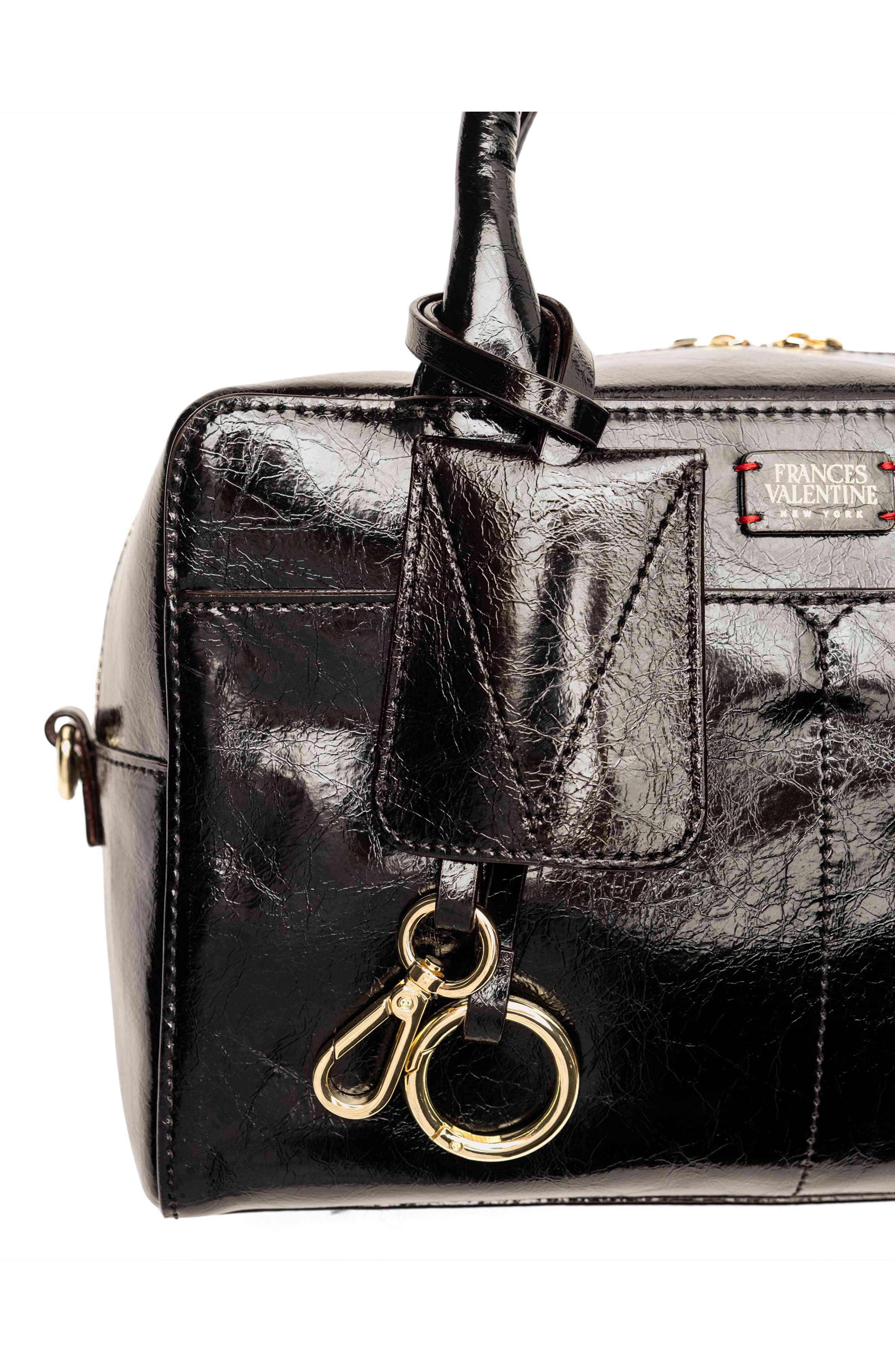 Frances Valentine Bunny Crinkle Leather Satchel, Alternate, color, 