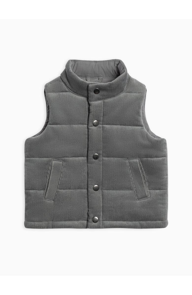 Kendi Idris Corduroy Snap Vest, Alternate, color, Agave