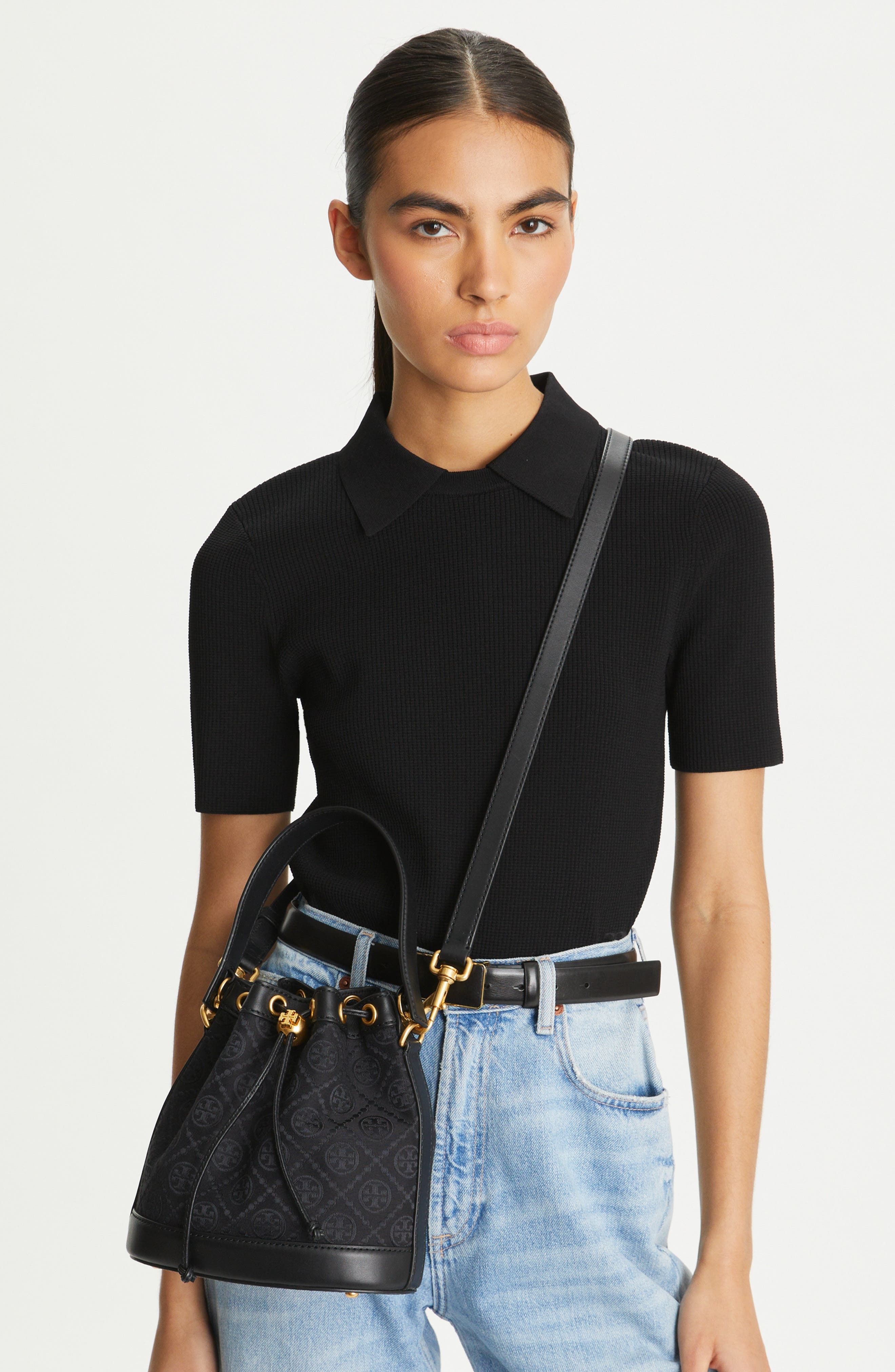 Tory Burch T Monogram Bucket Bag, Alternate, color, 