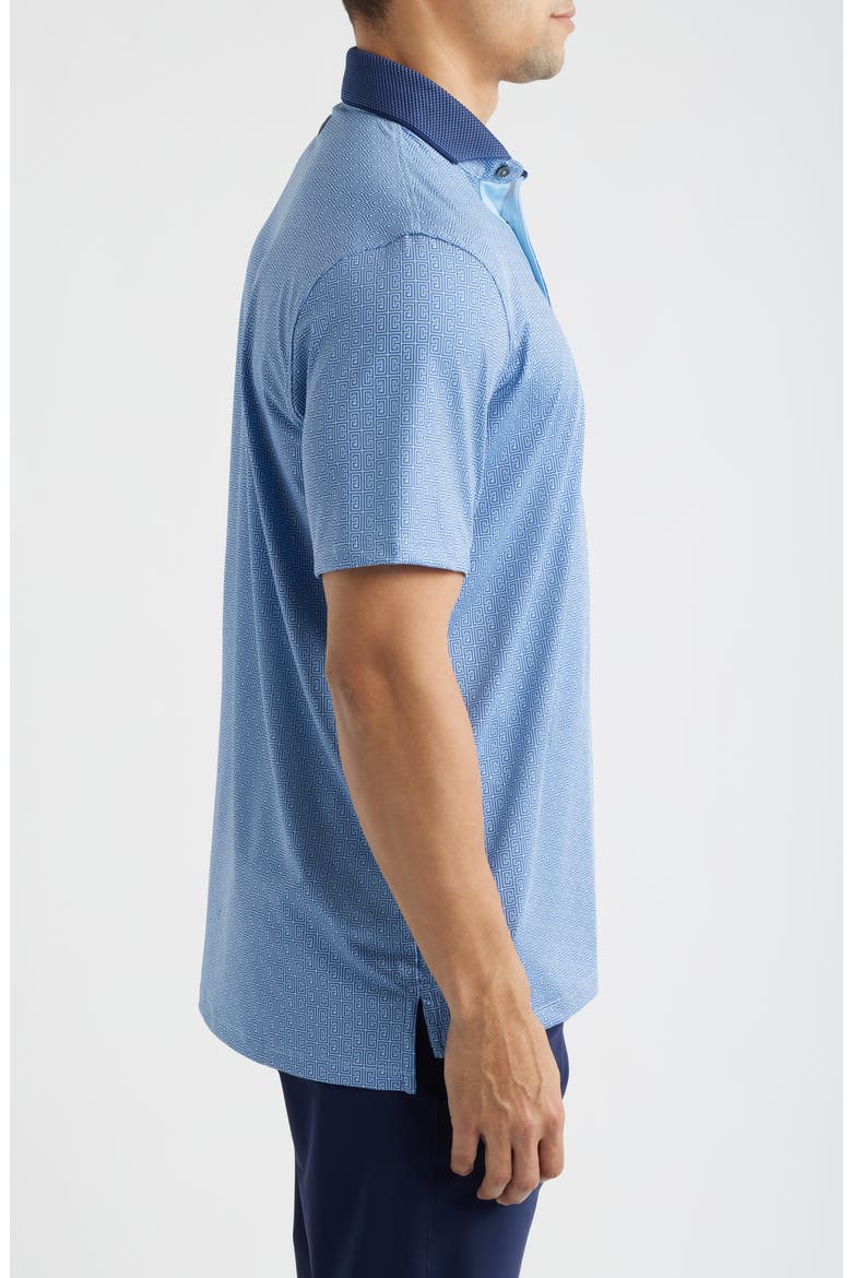 Pathfinder Logo Print Performance Golf Polo, Alternate, color, WOLF BLUE