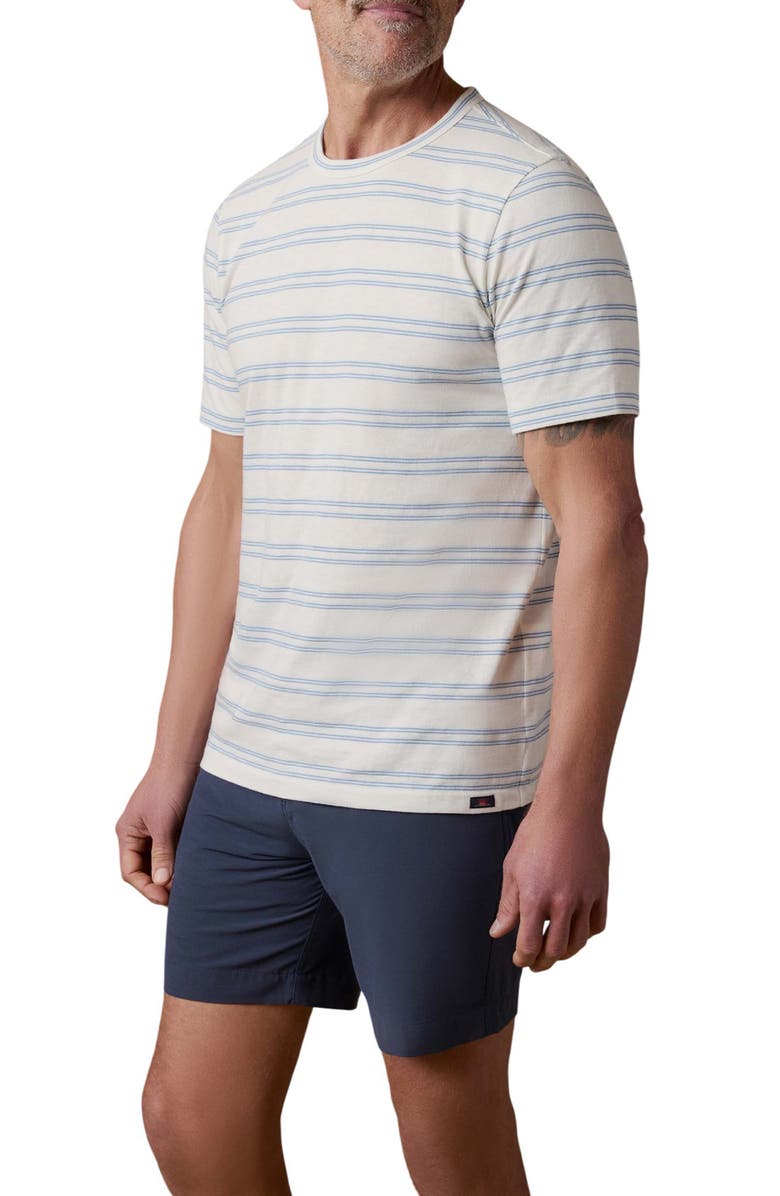 Faherty Sunwashed Stripe T-Shirt, Main, color, Clear Sky Stripe