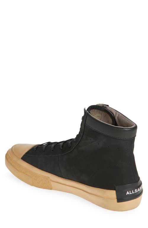 Allsaints Smith High Top Sneaker In Black