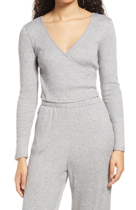 Faux Wrap Crop Top