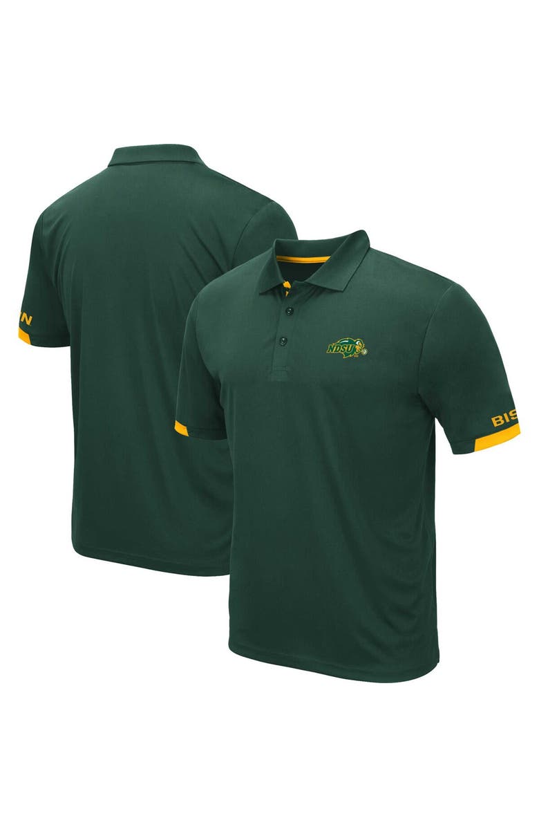 COLOSSEUM Men's Colosseum Green NDSU Bison Santry Lightweight Polo, Main, color, 
