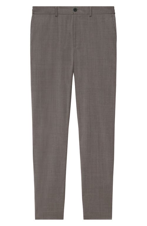 Theory Curtis Travel Slim Fit Wool Pants In Walnut Melange