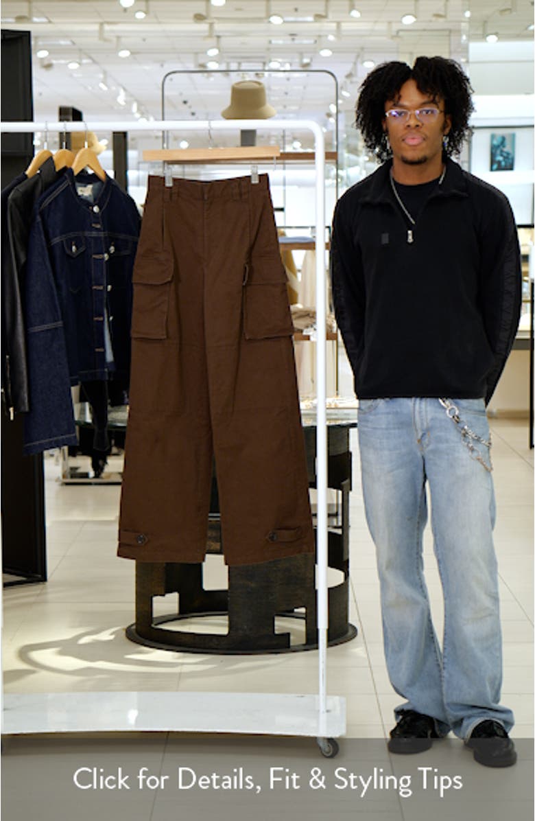 Tybi High Waist Wide Leg Cargo Pants, sales video thumbnail