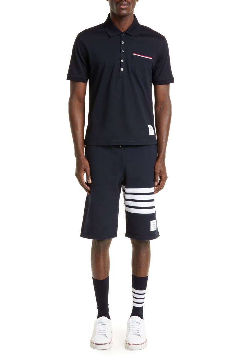 Four Bar Sweat Shorts, Alternate, color, 461 - NAVY