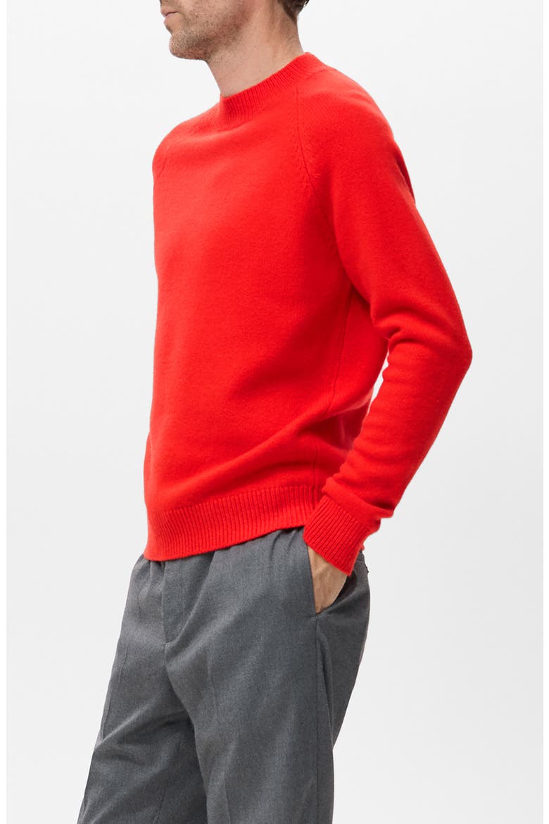 Raglan Sleeve Wool Sweater, Alternate, color, RED