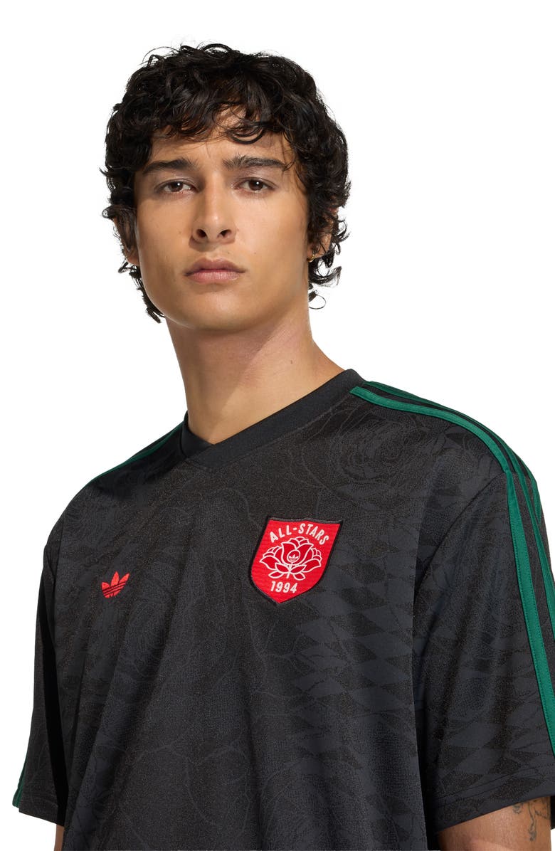 adidas Roses All Star Jersey, Alternate, color, Black/ Collegiate Green/